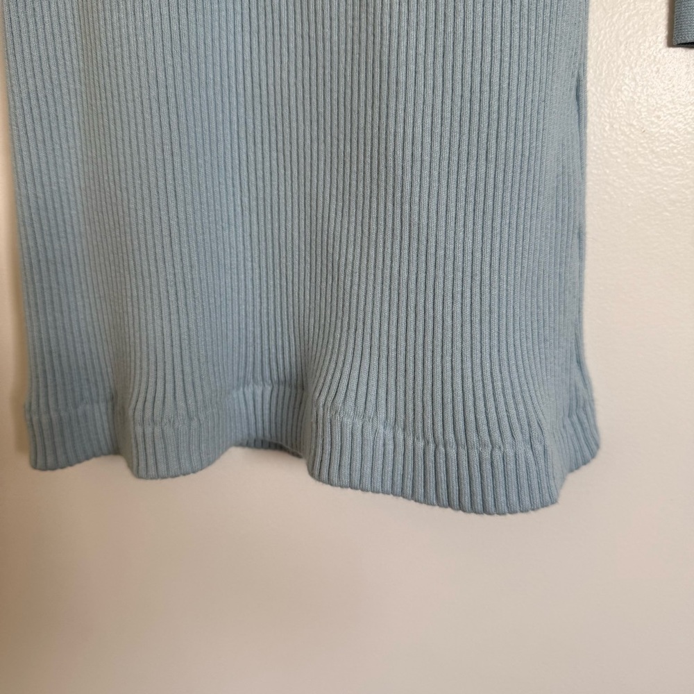 Favorite Daughter Light Blue Ribbed Button-Front Knit Dress - Picture 4 of 4